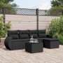 Set de sofás de jardín 6 piezas y cojines ratán sintético negro by , Garden sets - Ref: Foro24-3253632, Price: 387,89 €, Disc...