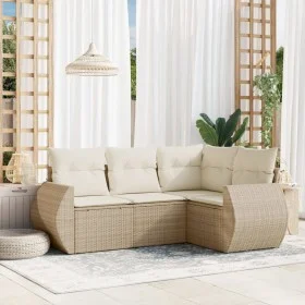 Juego de sofás jardín con cojines 4 pzas ratán sintético beige by , Garden sets - Ref: Foro24-3253645, Price: 359,50 €, Disco...
