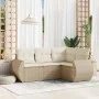 Juego de sofás jardín con cojines 4 pzas ratán sintético beige by , Garden sets - Ref: Foro24-3253645, Price: 359,50 €, Disco...