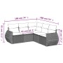 Juego de sofás jardín con cojines 5 pzas ratán sintético gris by , Garden sets - Ref: Foro24-3253687, Price: 348,58 €, Discou...