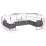 Gartenmöbel-Set 9-teilig mit grauen Polstern aus synthetischem Rattan von , Gartensets - Ref: Foro24-3254107, Preis: 575,09 €...