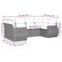 Gartensofagarnitur 7-teilig mit Kissen aus synthetischem Rattan in Beige. von , Gartensets - Ref: Foro24-3254126, Preis: 482,...