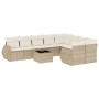Juego de sofás jardín con cojines beige 10 pzas ratán sintético by , Garden sets - Ref: Foro24-3254185, Price: 735,91 €, Disc...