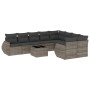 Set de sofás de jardín 10 pzas con cojines ratán sintético gris de , Conjuntos de jardín - Ref: Foro24-3254187, Precio: 629,2...