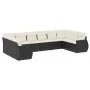 Set de sofás de jardín 10 pzas cojines ratán sintético negro de , Conjuntos de jardín - Ref: Foro24-3254203, Precio: 608,00 €...