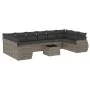 Set de sofás de jardín 11 pzas y cojines ratán sintético gris de , Conjuntos de jardín - Ref: Foro24-3254217, Precio: 723,96 ...