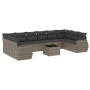 Set de sofás de jardín 11 pzas y cojines ratán sintético gris by , Garden sets - Ref: Foro24-3254217, Price: 699,85 €, Discou...