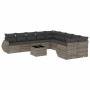 Set de sofás de jardín 11 pzas y cojines ratán sintético gris by , Garden sets - Ref: Foro24-3254257, Price: 699,85 €, Discou...