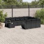 Gartensofagarnitur 11-teilig mit schwarzen Kissen aus synthetischem Rattan von , Gartensets - Ref: Foro24-3254262, Preis: 732...