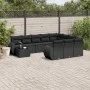 Set de sofás de jardín 11 pzas y cojines ratán sintético negro by , Garden sets - Ref: Foro24-3254262, Price: 723,06 €, Disco...
