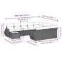 Set de sofás de jardín 11 pzas y cojines ratán sintético negro by , Garden sets - Ref: Foro24-3254262, Price: 723,06 €, Disco...