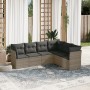 Gartenmöbel-Set, 6-teilig, mit grauen Polstern aus synthetischem Rattan. von , Gartensets - Ref: Foro24-3217680, Preis: 360,8...