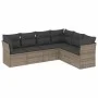 Gartenmöbel-Set, 6-teilig, mit grauen Polstern aus synthetischem Rattan. von , Gartensets - Ref: Foro24-3217680, Preis: 360,2...