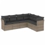 Set de muebles de jardín 6 pzas y cojines ratán sintético gris by , Garden sets - Ref: Foro24-3217680, Price: 360,80 €, Disco...
