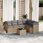 Set sofás de jardín 7 piezas y cojines ratán sintético beige by , Garden sets - Ref: Foro24-3217689, Price: 425,76 €, Discoun...