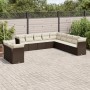 Gartensofa-Set, 11-teilig, mit braunen Kissen und synthetischem Rattan. von , Gartensets - Ref: Foro24-3217883, Preis: 745,51...
