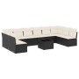 Set de sofás de jardín 11 pzas y cojines ratán sintético negro by , Garden sets - Ref: Foro24-3218096, Price: 551,72 €, Disco...
