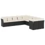 Set de sofás de jardín 10 pzas cojines ratán sintético negro by , Garden sets - Ref: Foro24-3218236, Price: 596,13 €, Discoun...