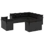Set de sofás de jardín 11 pzas y cojines ratán sintético negro by , Garden sets - Ref: Foro24-3218505, Price: 749,97 €, Disco...