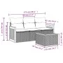 Juego de sofás jardín 4 pzas con cojines ratán sintético negro by , Garden sets - Ref: Foro24-3227441, Price: 244,66 €, Disco...