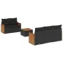 Set de sofás de jardín 6 piezas y cojines ratán sintético negro by , Garden sets - Ref: Foro24-3227462, Price: 396,30 €, Disc...