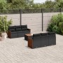 Set de comedor de jardín 7 pzas y cojines ratán sintético negro de , Conjuntos de jardín - Ref: Foro24-3227469, Precio: 438,1...