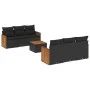 Set de comedor de jardín 7 pzas y cojines ratán sintético negro de , Conjuntos de jardín - Ref: Foro24-3227469, Precio: 447,6...