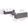 Set de comedor de jardín 7 pzas y cojines ratán sintético negro de , Conjuntos de jardín - Ref: Foro24-3227469, Precio: 438,1...