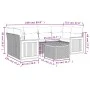 Set de sofás de jardín 7 piezas con cojines ratán PE gris by , Garden sets - Ref: Foro24-3227481, Price: 435,12 €, Discount: %