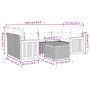 Set de sofás de jardín 7 piezas con cojines ratán PE gris by , Garden sets - Ref: Foro24-3227481, Price: 415,86 €, Discount: %