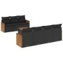 Set de sofás de jardín 8 piezas y cojines ratán sintético negro by , Garden sets - Ref: Foro24-3227483, Price: 493,67 €, Disc...
