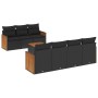 Set de sofás de jardín 8 piezas y cojines ratán sintético negro by , Garden sets - Ref: Foro24-3227483, Price: 486,26 €, Disc...