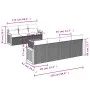 8-teiliges Gartensofa-Set und Kissen aus schwarzem Kunststoff-Rattan. von , Gartensets - Ref: Foro24-3227483, Preis: 493,67 €...