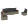Gartenmöbel-Set, 6-teilig, mit grauen Polstern aus synthetischem Rattan. von , Gartensets - Ref: Foro24-3227544, Preis: 366,8...