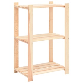 Estantería almacenaje 3 niveles madera pino maciza 150 kg by vidaXL, Industrial shelving - Ref: Foro24-286201, Price: 47,57 €...
