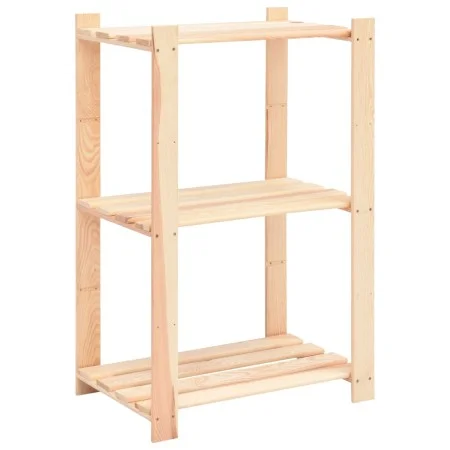 Estantería almacenaje 3 niveles madera pino maciza 150 kg by vidaXL, Industrial shelving - Ref: Foro24-286201, Price: 48,79 €...