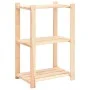 Estantería almacenaje 3 niveles madera pino maciza 150 kg by vidaXL, Industrial shelving - Ref: Foro24-286201, Price: 48,79 €...