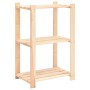 Estantería almacenaje 3 niveles madera pino maciza 150 kg by vidaXL, Industrial shelving - Ref: Foro24-286201, Price: 47,57 €...