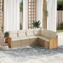 Juego de sofás jardín con cojines 6 pzas ratán sintético beige by , Garden sets - Ref: Foro24-3227682, Price: 418,47 €, Disco...