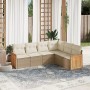 Juego de sofás jardín con cojines 6 pzas ratán sintético beige by , Garden sets - Ref: Foro24-3227682, Price: 382,28 €, Disco...