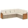 Juego de sofás jardín con cojines 6 pzas ratán sintético beige by , Garden sets - Ref: Foro24-3227682, Price: 418,47 €, Disco...