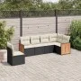 Set de sofás de jardín 6 piezas y cojines ratán sintético negro de , Conjuntos de jardín - Ref: Foro24-3227694, Precio: 373,0...