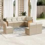 Gartensofagarnitur mit beigen Kissen, 8-teilig, aus PE-Rattan. von , Gartensets - Ref: Foro24-3227724, Preis: 536,22 €, Rabat...