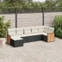 Set de comedor de jardín 7 pzas y cojines ratán sintético negro de , Conjuntos de jardín - Ref: Foro24-3227869, Precio: 413,3...