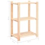 Estantería almacenaje 3 niveles madera pino maciza 150 kg by vidaXL, Industrial shelving - Ref: Foro24-286201, Price: 47,57 €...