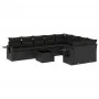 Set de sofás de jardín 10 pzas cojines ratán sintético negro by , Garden sets - Ref: Foro24-3220644, Price: 638,70 €, Discoun...