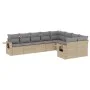 Gartensofa-Set, 9-teilig, mit Kissen, aus synthetischem Rattan in Beige. von , Gartensets - Ref: Foro24-3220638, Preis: 555,1...