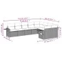 Gartensofa-Set, 9-teilig, mit Kissen, aus synthetischem Rattan in Beige. von , Gartensets - Ref: Foro24-3220638, Preis: 555,1...