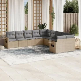 Juego de sofás jardín con cojines beige 10 pzas ratán sintético by , Garden sets - Ref: Foro24-3220708, Price: 629,94 €, Disc...