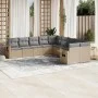 Juego de sofás jardín con cojines beige 10 pzas ratán sintético de , Conjuntos de jardín - Ref: Foro24-3220708, Precio: 632,7...